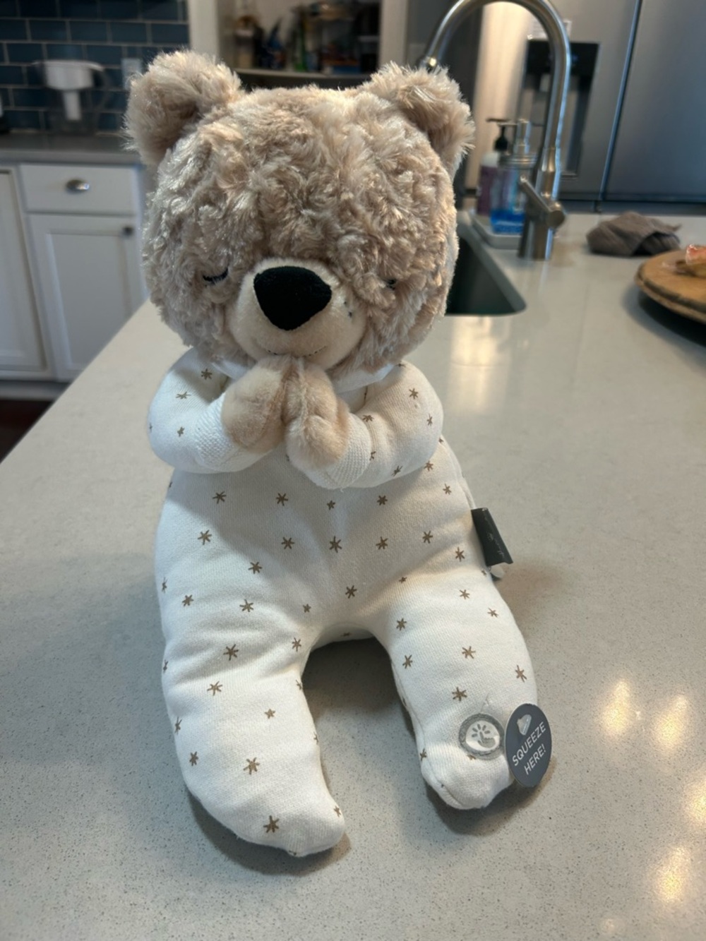 Hallmark Plush Prayer Bear in Cream and Beige